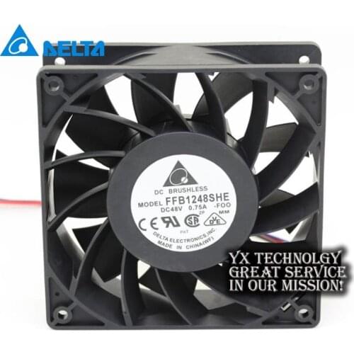For Delta FFB1248SHE 12038 12cm 120mm 48v 0.57A double ball speed cooling fan for 120*120*38mm