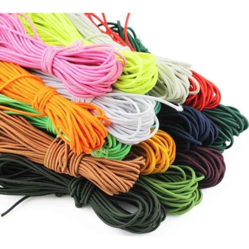10yards 2mm Colorful High-Quality Round Elastic Rope Round Elastic Band Rubber Band Elastic Line home DIY Sewing Accessories
