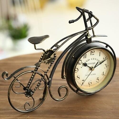 European iron bicycle bell clock creative Home Furnishing decor decoration personality silent clock gift clock