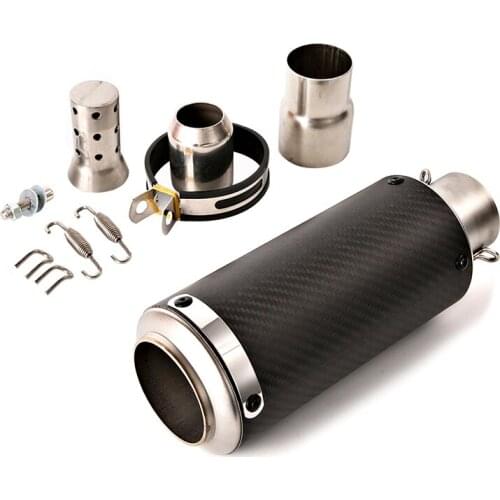 Carbon Fiber 60.5 mm Exhaust Muffler Pipe Motorcycle Rear Escape with Removable DB Killer for YZF-R1 RSV4 CBR1000RR Panigale 959