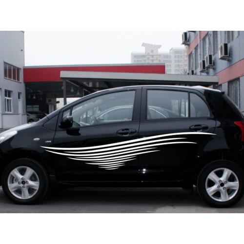 HotMeiNi 200CM*34CM 2 X Car Pinstripes Racing Door Decals Vinyl Auto Motor Sticker Graphics Car Stickers