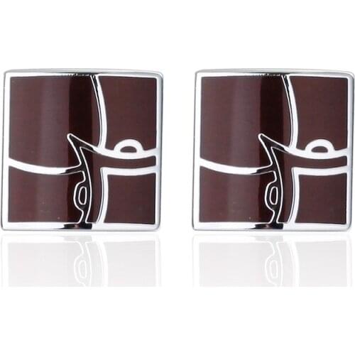 HYX Luxury Fashion cufflinks for mens Brand cuff buttons cuff links High Quality red fox pattern abotoaduras Jewelry