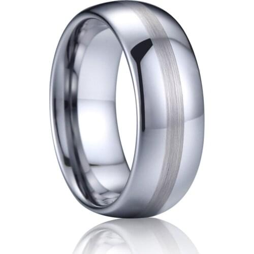 Tungsten Carbide Rings Wedding Bands for men Top Quality Never Fade luxury designer jewelry Size 6 to size 13