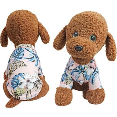 Pets Summer Coconut Tree Pineapple Cute Hawaii Beach Shirt Blouse Dog Clothes