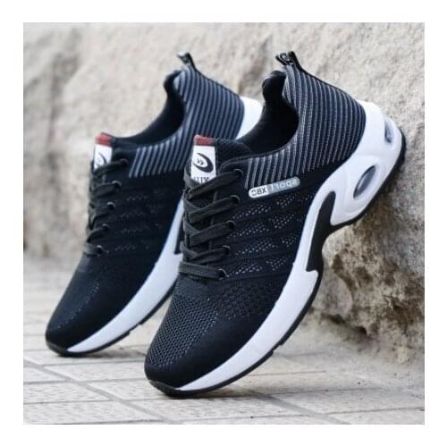 Men Sneakers Cushion Outdoor Walking Shoes Mesh Breathable Sport Running Low Top Soft Casual