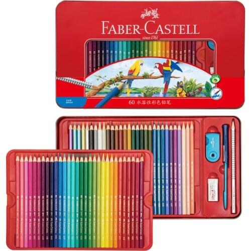 Faber Castell 72 color water soluble lead color 60 color watercolor pencil red box set