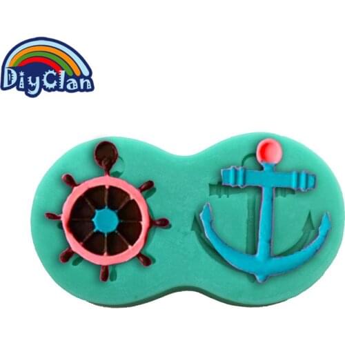 New arrival Anchor the rudder silicone fondant cake molds chocolate mold soap mould cake tools for the kitchen baking F0200CM35