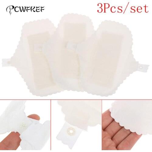 3 Pcs Thin Reusable Cotton Pads Menstrual Cloth Sanitary Soft Pads Napkin Washable Waterproof Panty Liners Feminine Hygiene Pads