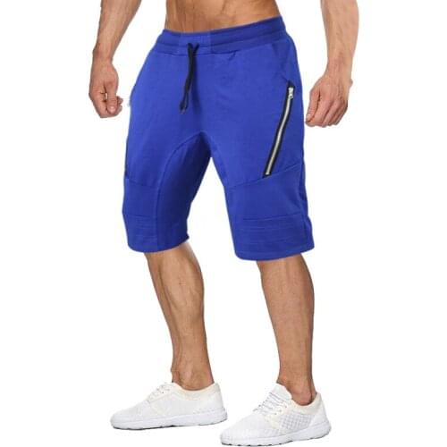 New Summer Muscle Brothers Fitness Shorts Outdoor Running Fitness Shorts Street Wear Trend Brand Mens Shorts Pure Color Shorts