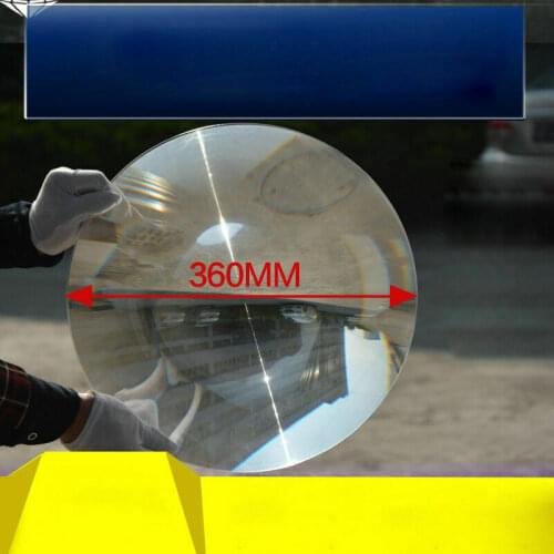 360mm Big Face Magnifying Glass Optical PMMA Solar Fresnel Lens Focal Length 220mm 450mm 900mm Concentrater