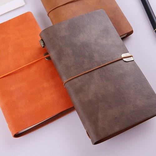 Handmade Vintage Leather Journal Writing Notebook A6 Pu Leather Bound Daily Journal Sketchbook Planner Notepad For Men 76 Pages