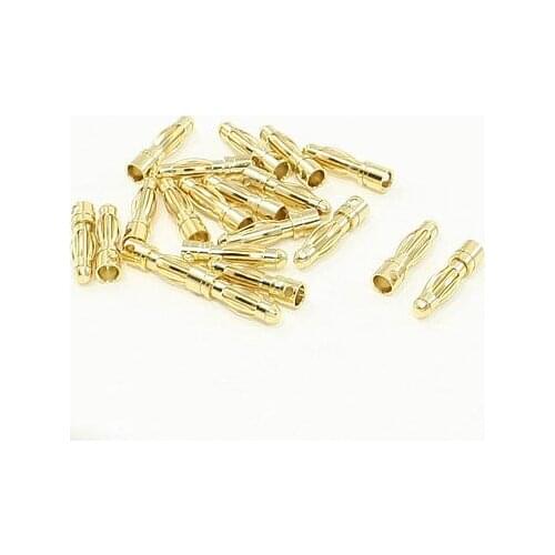 20PCS Gold Tone 4mm Male Banana Plug Bullet Connector Replacements