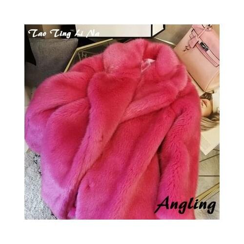 2019 New Style High-end Fashion Women Faux Fur Coat S95