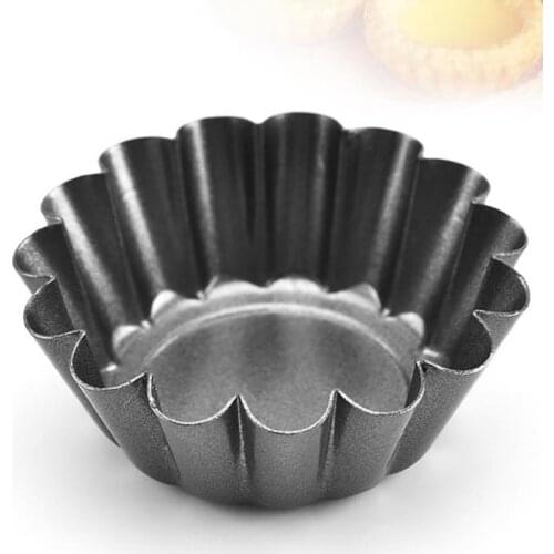 10pcs Non-stick Tart Mold Carbon Steel Mini Tart Pans Cupcake Reusable Egg Tart Tartlet Baking Mold Muffin Cup Dropshipping