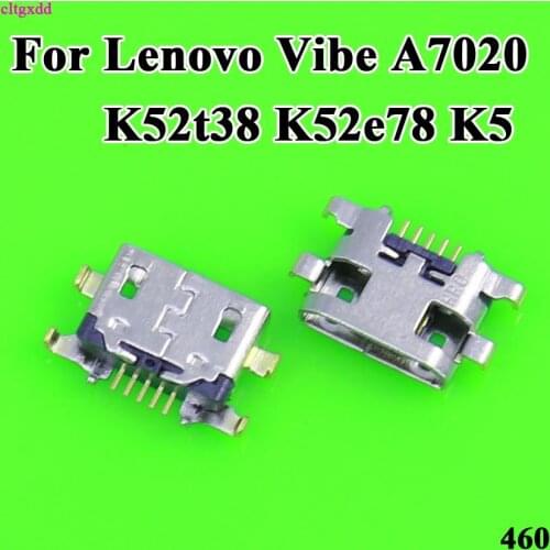 10X Micro mini USB jack socket charging Port Dock replacement Connector For Lenovo Vibe A7020 K52t38 K52e78 K5 Note For Meizu M6