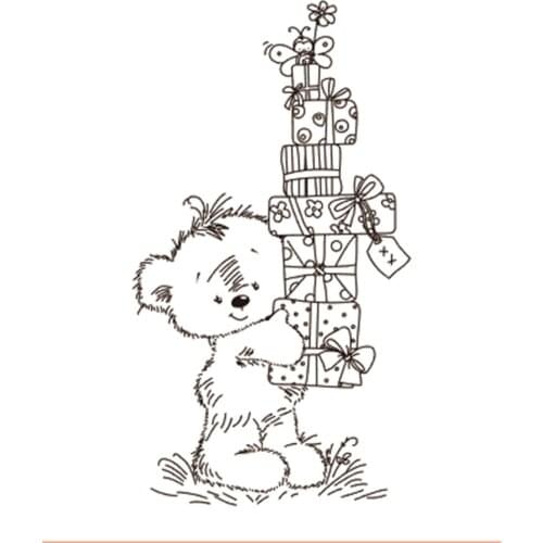 10x8 Cubs take gifts Transparent Clear Silicone Stamp Seal for DIY scrapbooking photo album Decorative clear stamp