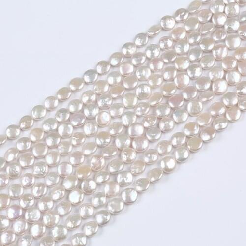 12-13mm AAA Coin Shape Pearl Natural Natural Freshwater Pearl Loose strands For Necklace