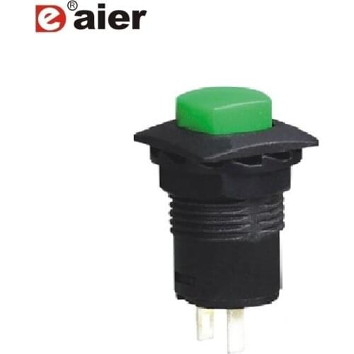 200PCS DS-225 12.5mm OFF-Momentary ON Green switch Push Switch