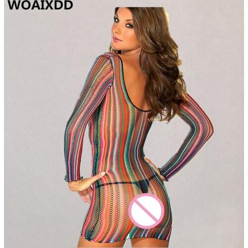 2020 New Sex Jumpsuit Fishnet Bodysuit Porno Bodystocking Erotic Catsuit Sexy Lingerie Women Sleepwear for Lady Babydoll Dress