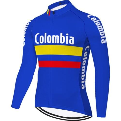 2021 Colombia Summer Spring Jersey Ciclismo Hombre Manga Larga Cycling Jersey Maillot Ciclismo Fietskleding Heren