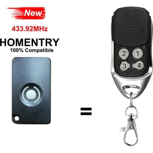 433MHz HOMENTRY HE60 HE60R HE60ANZ HE4331 Garage Gate Door Remote Control Rolling Code Replacement HOMENTRY 433.92MHz Compatible
