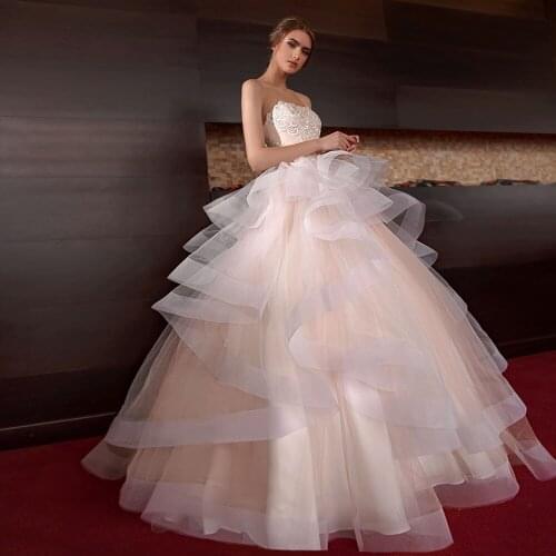 Ball Gown Wedding Dresses None Train Robe De Mariage Sweetheart Neck Lace Up Floor Length Princess Dress Plus Size Boda