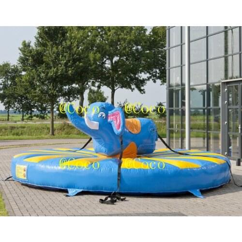 Free shipping to door!5m round amusement ride inflatable rodeo game for kids and adult, cheap inflatable human animal ride game