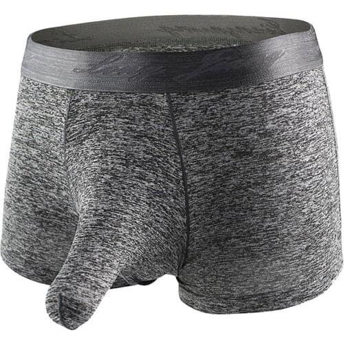 Sexy Men Elephant Nose Penis Pouch Boxers Briefs Mid Rise Breathable Underwear new