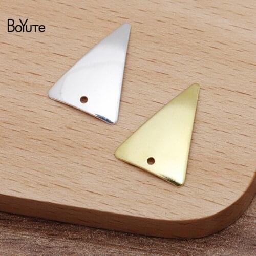 BoYuTe (100 Pieces/Lot) 19*13MM Arched Triangle Metal Brass Charms for Jewelry Making Diy Hand Made Materials Wholesale