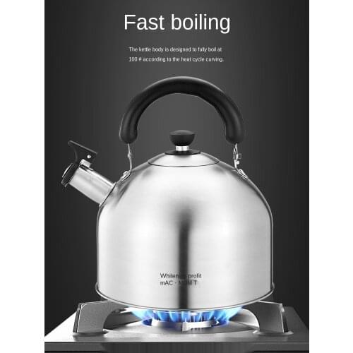 304 Stainless Steel Household Whistle Kettle Kettle Large Capacity Induction Cooker Gas Furnace Gas Furnace Universal