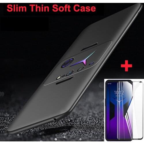 For Lenovo Legion Phone Duel 2 case TPU Slim Soft Silicone Back Cover For Lenovo Legion 2 Pro 5G cases With Tempered Glass Film