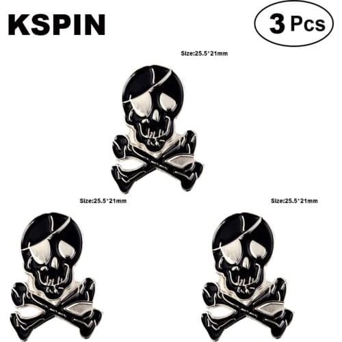 Skull Badge Lapel Pin Brooches Pins Flag badge Brooch Badges