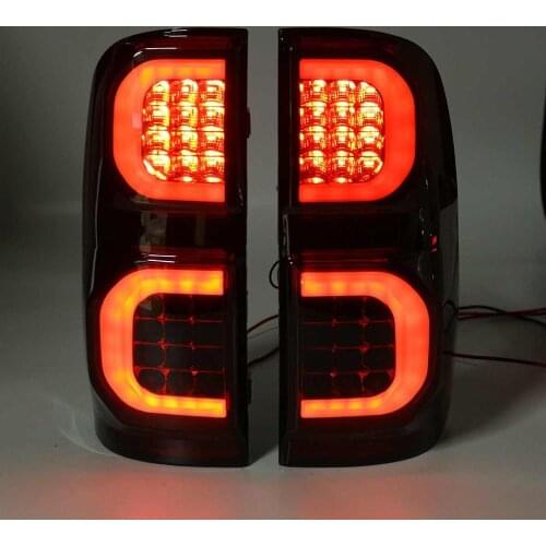 Smoke Led Tail Light For Toyota Hilux Vigo KUN26 SR SR5 Workmate 2008 -2012 Taillight Rear Reverse Brake Light Fog Lamp Drl