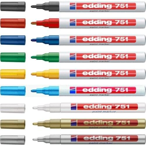 Germany Edding 751 Metal Steel Paint Marker Pen 1-2MM Industrial Marker Pen 1PCS