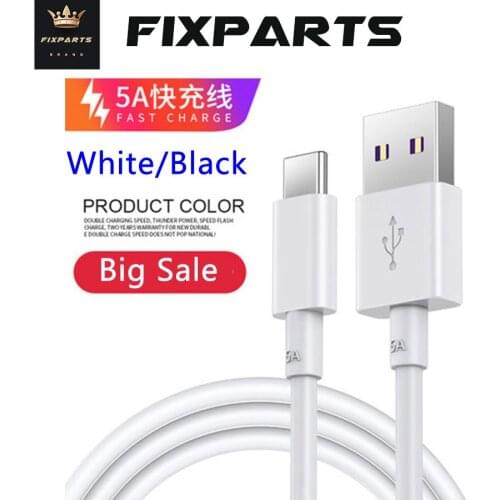5A USB Type C Cable USB-C Mobile Phone Fast Charging USB Charger Cable for Samsung Galaxy S9 Huawei Mate 20 Xiaomi USB Type-C