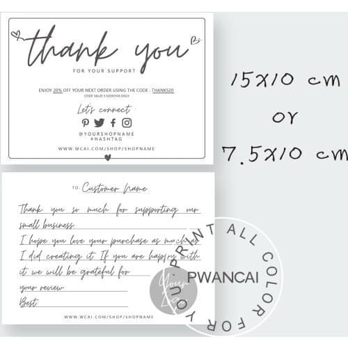 Minimalist Thank you card, Business Stationery, Business card Template, Thank You For Your Order Card, Business Branding