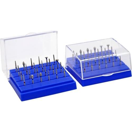 24pcs Dental Diamond Burs Set Teeth Polishing Drill Bits Set for High Speed Handpiece Ceramic Teeth Porcelain Crown