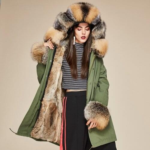 Autumn/winter Rabbit Fur Inner Bile Fox Cuff Fur Coat Fur Jacket Women Coats and Jackets Winter Women Winter Coat Wool 2020
