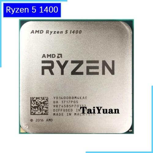AMD Ryzen 5 1400 R5 1400 3.2 GHz Quad-Core CPU Processor YD1400BBM4KAE Socket AM4