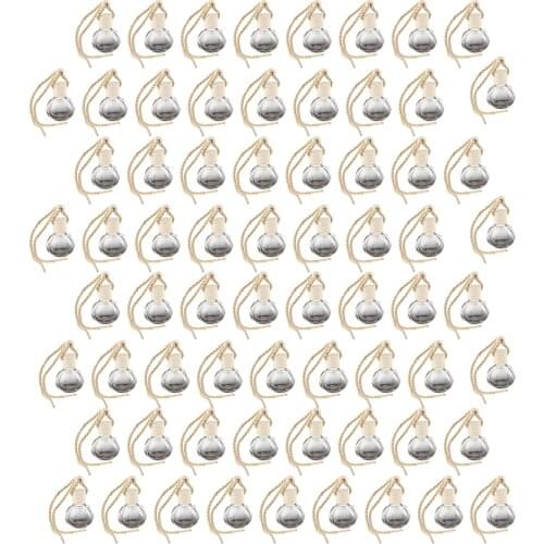 60Pcs 10ml Empty Car Hanging Perfume Aromatherapy Bottle Diffuser Air Fresher Ornament Vials