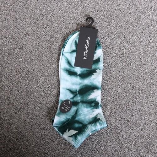 High quality Tie-dyed Maple Leaf Socks Short Fashion Weed Socks Men Skateboard Hip Hop Socks Meias Socks Calcetines Meias Mens