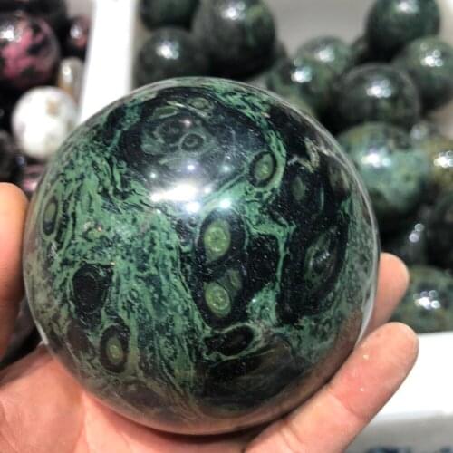 1pcs wholesale peacock eye quartz crystal ball Natural malachite eye crystal ball healing as gift