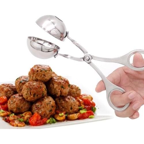 4.5cm Beef Meatball Folder Spoon Tongs Food Meat Fish Dish Clip DYI Kitchen Cooking Gadget