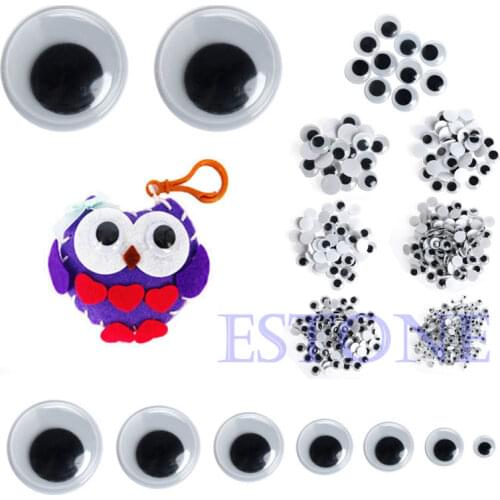 520PCS 6-20mm Wiggly Wobbly Googly Eyes Self-adhesive Scrapbooking Crafts