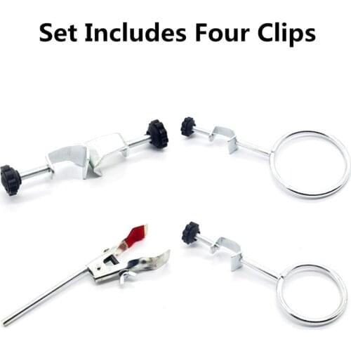 781E 1 SET Laboratory Stands Support and Laboratory Clamp Lab Clips Flask Clamp Condenser Clamp Stands 500mm School Laboratory