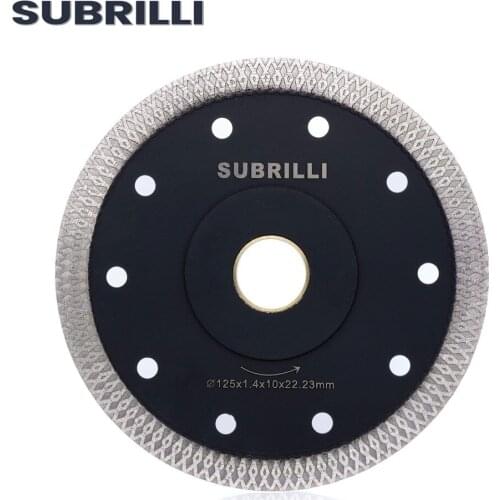SUBRILLI 5Inch 125mm Diamond Saw Blade For Tile Ceramic Granite Marble Wave Style Diamond Cutting Disc Aggressive Circular Saw