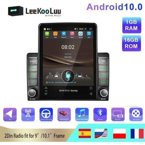 LeeKooLuu 2Din Car radio Android 10.0 Autoradio 2 Din Universal 9.5" Vertical Screen Multimedia Video Player For VW Nissan Ford