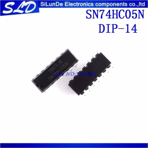 Free Shipping 50pcs/lot SN74HC05N 74HC05 74HC05N HEX INVERTER W/OD DIP14 new and original in stock