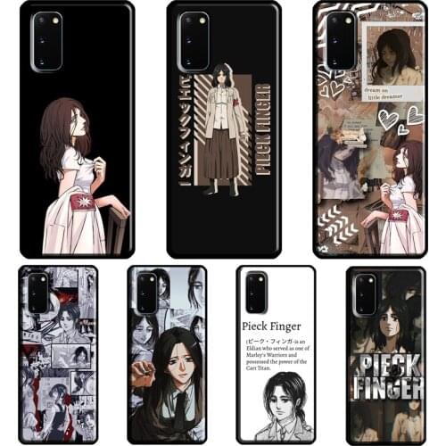 Pieck Finger Attack on Titan Anime Case For Samsung Galaxy S8 S9 S10 Plus S20 FE S21 Ultra Note 20 Note 10 Plus Soft Cover