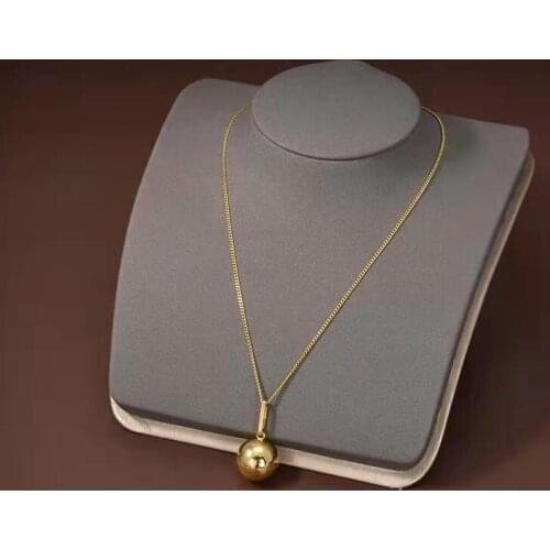 Stainless Steel Gold Round Ball Choker Necklaces Jewelry Pendant Chain Necklace For Women